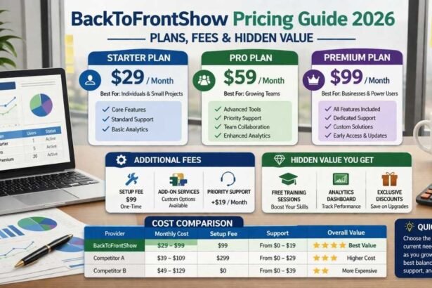 backtofrontshow pricing
