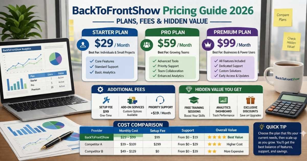 backtofrontshow pricing