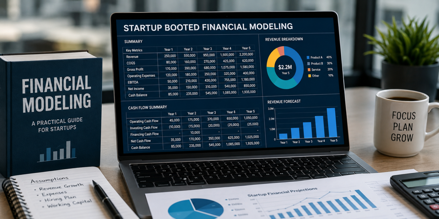 startup booted financial modeling